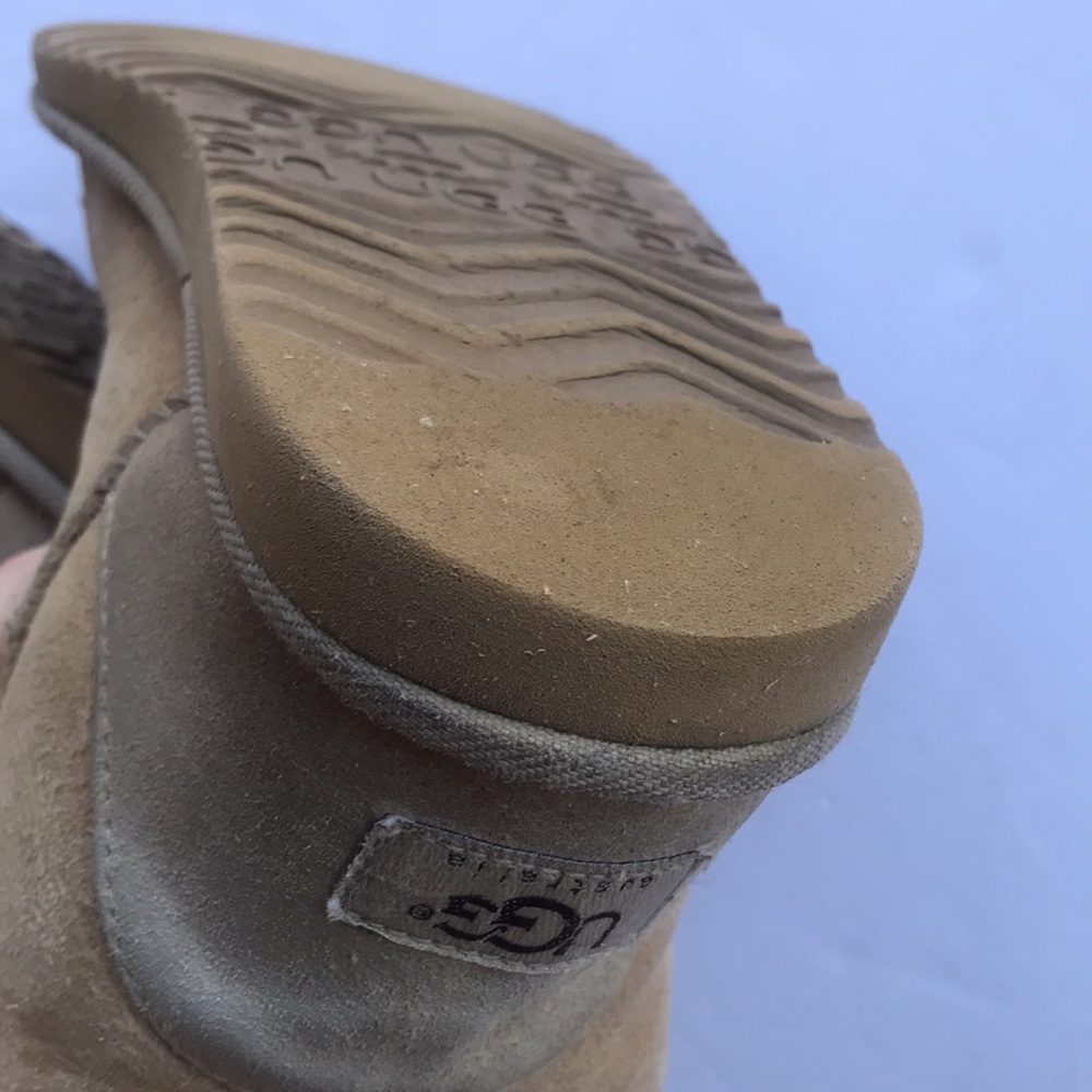 UGG Classic Tall Suede Sherpa Rare Vintage Y2k Sand 6 High Warm Boots Knee Cute - Picture 16 of 17